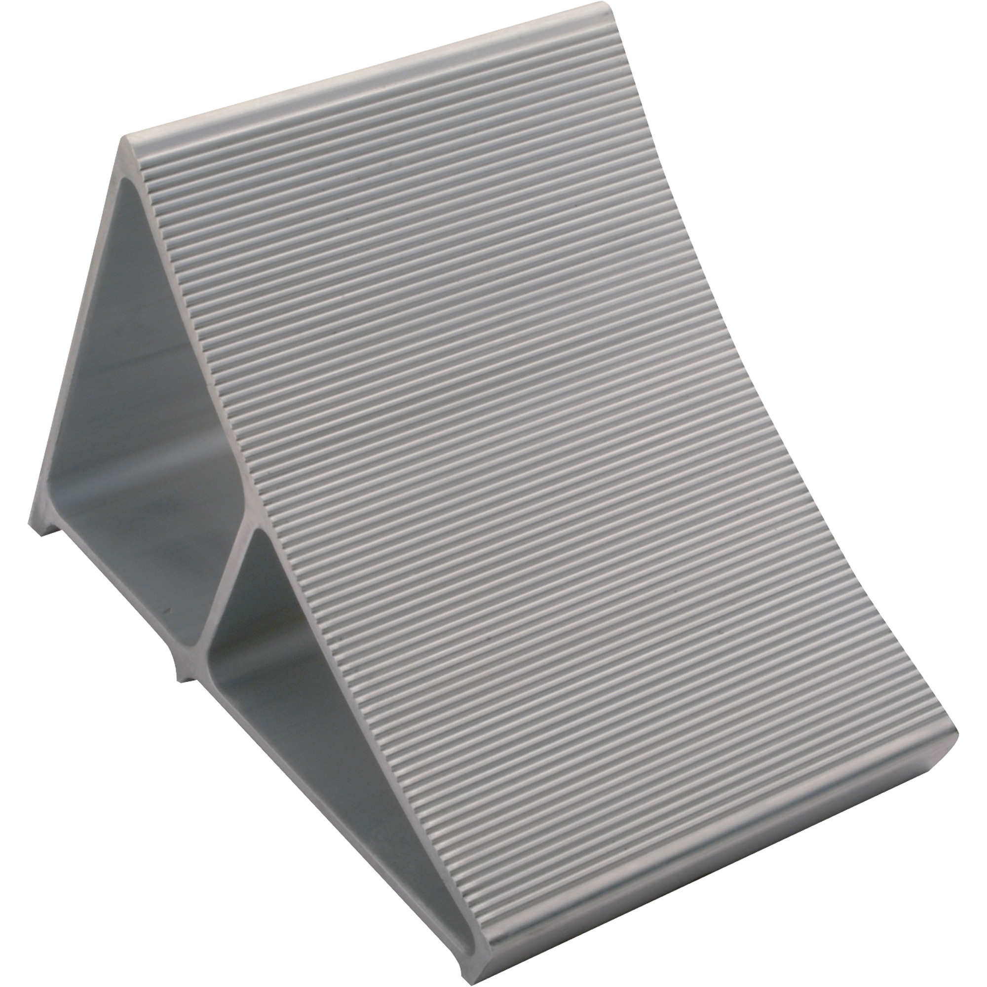 Vestil Aluminum Wheel Chock - 7in.W x 10in.D x 8in.H, Lightweight, Serrated Top, Model# EALUM-7